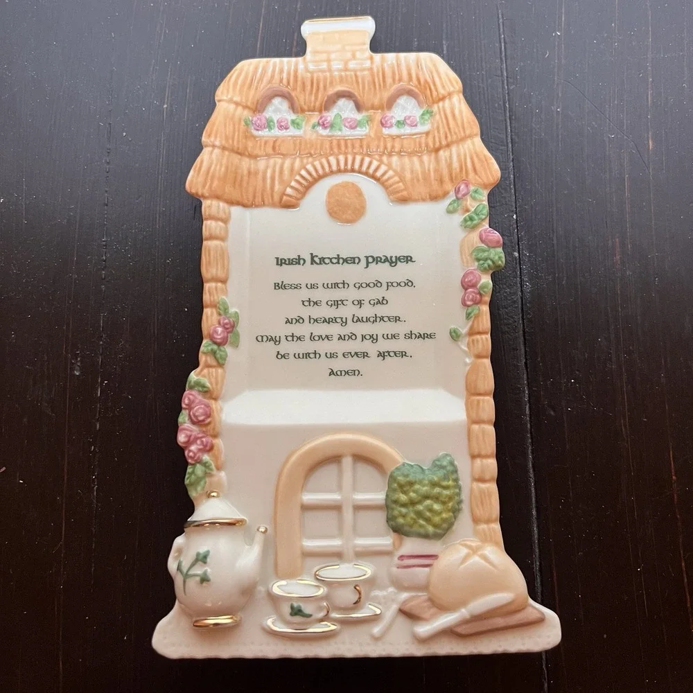 Lenox Irish Kitchen Prayer Spoon Rest 818819 Porcelain Cottage Ireland Decor